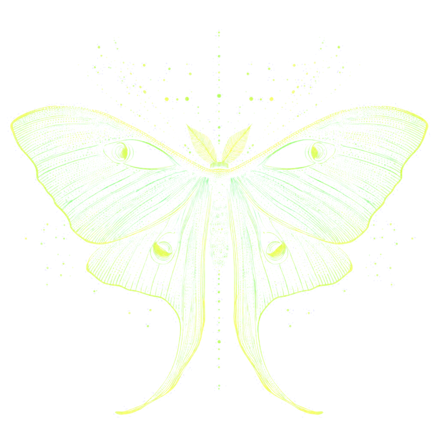 a bioluminescent luna moth